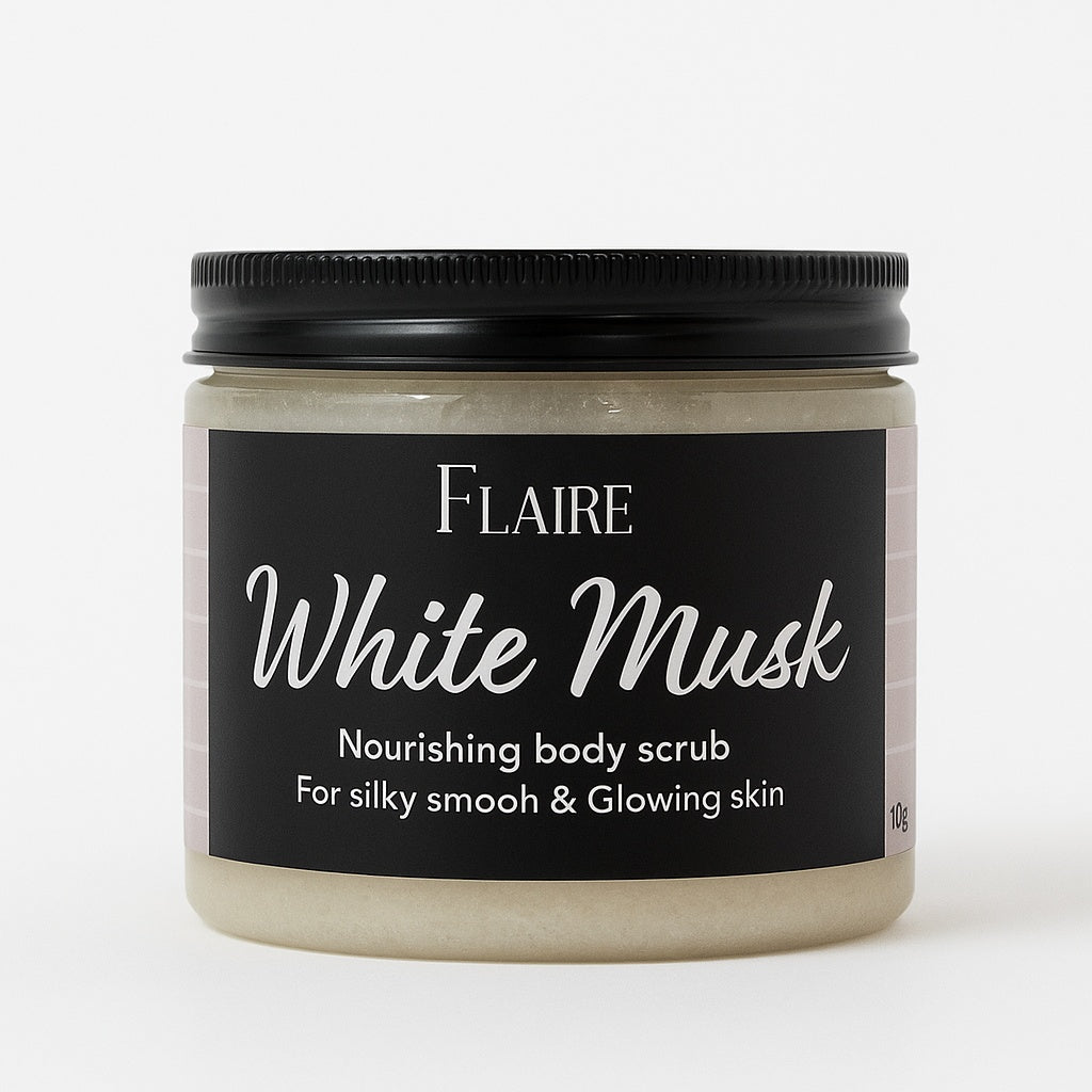 White musk body scrub
